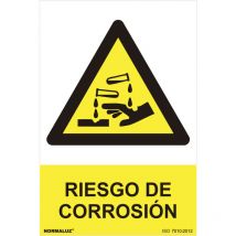 Gefahrenschild 'Korrosionsgefahr' (pvc 0,7mm) 30x40cm
