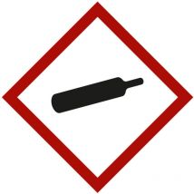 Gefahrstoffsymbol Gasflasche – 105 mm – selbstklebend – PVC-Folie – HOFFMANN