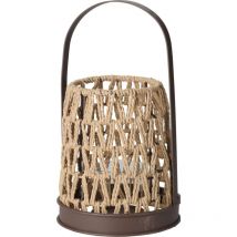 Geflochtene Laterne mit Griff, 18 x 32 cm