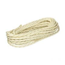 Geflochtenes Seidenkabel 3X1,50 Strang 10 Meter elfenbein 93828-10 - Fanton