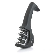 Gefu - GE13930 - Colt - Afilador de Acero Inoxidable Negro de 20,5 x 7,5 x 4,5 cm.