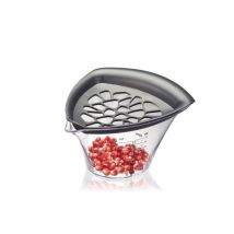 Gefu - Fruti - Extracteur et presse-agrumes pour grenades et graines de grenades, transparent et gris, 21,3 x 18 x 13,5 cm