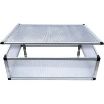 Alu Frühbeet, Mini Gewächshaus Treibhaus, Frühbeetkasten lichtdurchlässig, uv Schutz,Frühbeete 4.2kg/groß,78x58x30cm - Gegaden