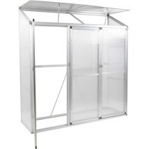 Gegaden - Aluminium Beistell-Gewächshaus Gartengewächshaus Treibhaus Frühbeet 182 52 190 cm ohne Rückwand