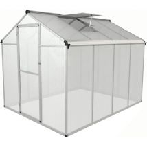 Gegaden - Aluminium Gewächshaus für den Garten Mit 8 cm dickeres Fundament 242190195 cm Vielseitig nutzbar als Treibhaus, Gartenhaus,Aufzucht