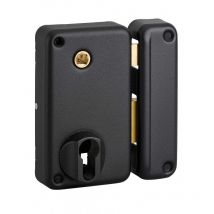 Gehäuse für Aufputz-Schloss, Zylinder, Nuss-Profil, 75x130mm, rechts