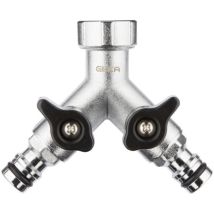 FP – GEKA plus Zweiwegeventil – Messing-Chrom – G 3/4" – drehbare Überwurfmutter – robustes Stecksystem