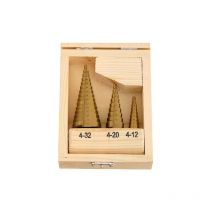 Markenlos - Juego de brocas escalonadas, Geko G38502, perforación precisa en metal y plástico, 6 unidades de acero resistente, diferentes diámetros y