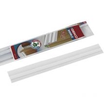 Weißer selbstklebender Zugluftstopper mit Flosse, 1 m