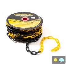 Normaluz RD80740 Kunststoffkette 6 mm schwarz gelb 25 m, 25m