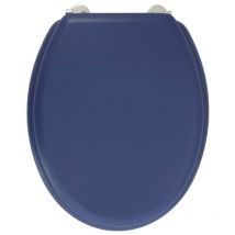 Gelco - design Abattant wc Dolce - Charnieres inox - Bois moulé - Bleu marine