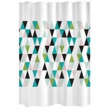 Rideau de douche kio tissu 180x200 multi