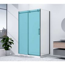 Dragon - Duschwand 90x200 cm, schwarz/Klarglas GD7290B - Gelco