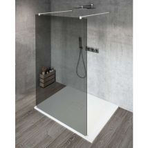 Vario - Begehbare Duschwand, 110 cm, beschichtetes Glas, Weiß/Kupferglas GX1311GX2215 - Gelco
