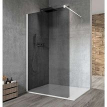 Vario - Begehbare Duschwand, 140 cm, beschichtetes Glas, Weiß/Kupfer GX1314GX1015 - Gelco