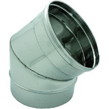 Gelenkstück 45° 8 cm aus Edelstahl aisi 304