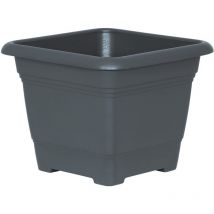 Pflanzkübel nora Anthrazit 28 cm quadratisch - Kunststoff - Geli