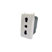 Prise bivalente compatible gem vimar plana 14203 16a blanc - 618b