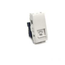 Edelstein telefonsteckdose kompatibel vimar plana 14320 weiß - 623b