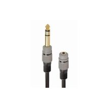 Gembird A-63M35F-0.2M cable de audio 0,2 m 6,35mm 3,5mm Negro