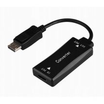 Gembird A-HDMIF30-DPM-01 Aktives 4K 30Hz hdmi Buchse auf DisplayPort Stecker Adapterkabel, 0,15 m, schwarz