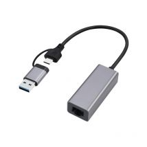 A-usb3ac-lan-01 Adapter de red usb 3.1 + Typ c gigabit, Raum grau - Gembird