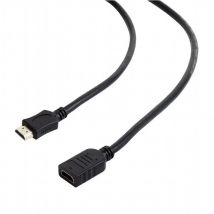 Gembird - hdmi (m)-(h)-(h)avec câble ethernet 4,5 mts ngr