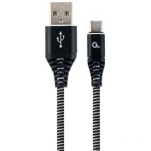 Gembird - cablexpert CableXpert Type-C Câble de charge usb 2 m noir / blanc CC-USB2B-AMCM-2M-BW