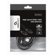 Gembird - cablexpert CC-HDMI4L-6 - 1,8 m - hdmi Type a (Standard) - hdmi Type a (Standard) - 4096 x 2160 pixels - Compatibilité 3D - Noir - Orange