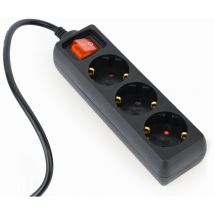 Gembird eg-psu3-01 ups steckdosenleiste, 3 schuko-steckdosen, c14 stecker, 10a, 0,6m kabel, schwarz