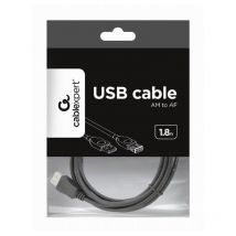 Gembird - 1.8m usb 2.0 a m/fm - 1,8 m - usb a - usb a - 2.0 - Male connector / Female connector - Noir (CCP-USB2-AMAF-6)