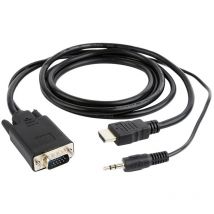 A-HDMI-VGA-03-6 Videokabel-Adapter 1,8 m hdmi Typ a (Standard) vga (D-Sub) + 3,5 mm Schwarz - Gembird