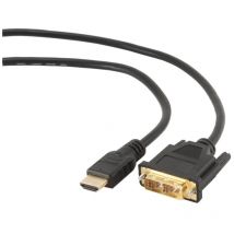 Kabel DVI-M/HDMI-M 1,8m – Schwarz – Männlich/Männlich – Gembird