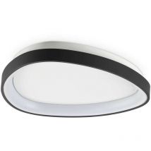 Ideal Lux - gemini 42 cm integrierte ON-OFF-LED-Halbbündigleuchte, Schwarz, 3000 lm, 3000 k