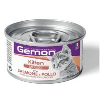 Gemon Gatto Mousse 85gr Kitten Salmone e Pollo
