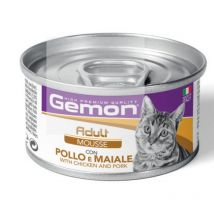 Gatto Mousse 85gr Adult Pollo e Maiale - Gemon