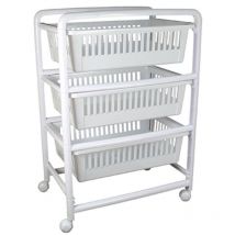 Gemüseregal aus Kunststoff mit 3 Schubladen und Rädern 410029 Cuncial