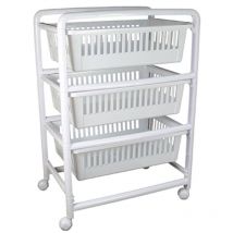 Gemüseregal aus Kunststoff mit 4 Schubladen und Rädern 410030 Cuncial