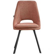 Gemütlicher gepolsterter Stuhl in Lachsrosa 85x56x48 cm