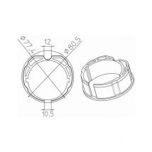 Geneigter Nasenkegel 80 mm Came 001YK6114