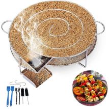 Generador de humo frío, ahumador de barbacoa, parrilla de acero inoxidable, generador de humo con cepillo y ganchos, ideal para ahumar carne, pescado