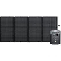 Ecoflow - Generador solar delta 2 Max Capacidad 2048Wh Batería lfp Estación portátil y panel solar 400W Hasta 3100 w de salida ca Carga 0-80% en 53