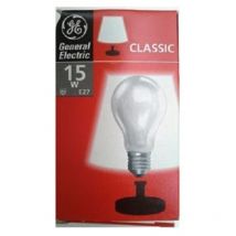 General Electric 91178 E27 15W Classic 230V 90lm Bombilla - Frosted - blanco, Blanca