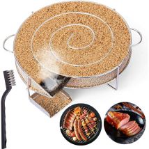Générateur de Fumée Froide pour Fumoir Fumage Viande Poisson avec Brosse Nettoyage Grille Barbecue Smoker Fumage à chaud et à froid bbq Scie Charbon