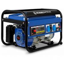 Eberth - 3000 Watt Groupe electrogene Generateur electrique portable moteur à essence 6,5 cv, 4 temps, 2x 230V, 1x 12V, démarrage par câble,