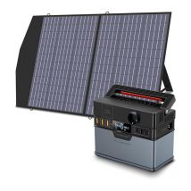 Allpowers - S300 plus Central eléctrica portátil de 288 Wh/300 w con 1 panel solar plegable de 100 w, fuente de alimentación de respaldo de litio