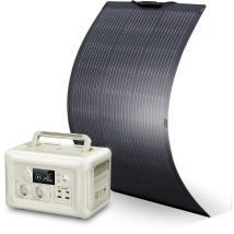 Générateur solaire portatif de centrale électrique avec le panneau solaire Flexible monocristallin de 100W pour le Camping d'urgence Allpowers R600