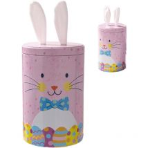 Générique Easter Candy Box, Small Food Containers, 16cm Snack Storage, Metal Decorative Jars, With Lids, 4.13x4.13x6.3 Inches, Holiday Party Favors,
