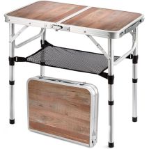 Generisch Klapptisch Camping Tisch Faltbar, Campingtisch Klappbar Höhenverstellbar Mit Aufbewahrungsnetz, Leichter Aluminium Esstisch Für Garten 