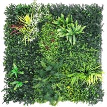 Generisch Künstliche Heckenpaneele 100×100 Cm – Dichte Sichtschutz Grünpflanzen Wandpaneele, Uv-beständig, Pflegeleicht, Dekorativer Gartenzaun Für 